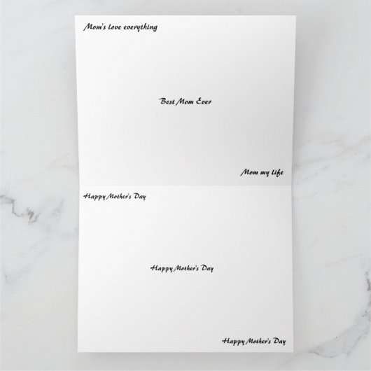 Mama des geflochtenen Herzens Muttertag Karte (Innenseite)