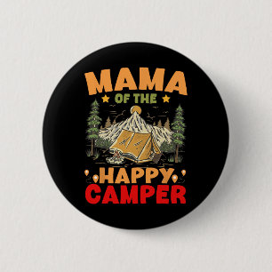 Mama des glücklichen Camper-Erstgeburtstags-Campin Button