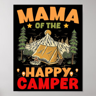 Mama des glücklichen Camper-Erstgeburtstags-Campin Poster