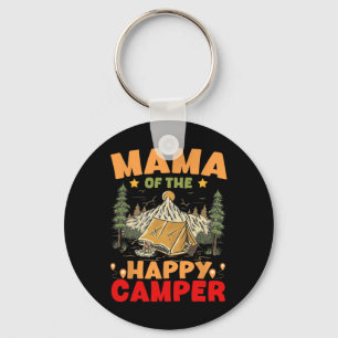 Mama des glücklichen Camper-Erstgeburtstags-Campin Schlüsselanhänger