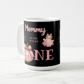 Mama des Gruseligen Pinkoween Retro-Geist Kaffeetasse (Vorderseite Links)
