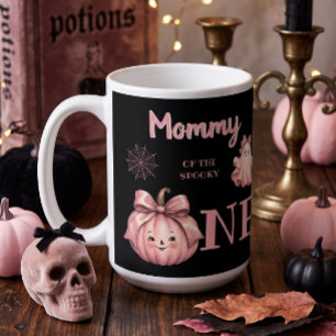 Mama des Gruseligen Pinkoween Retro-Geist Kaffeetasse