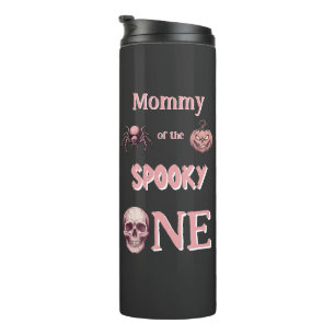 Mama des Gruseligen Pinkoween Vintage Totenkopf Thermosbecher