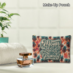 Mama des Herzens des tropischen Familienmusters Zubehörtasche