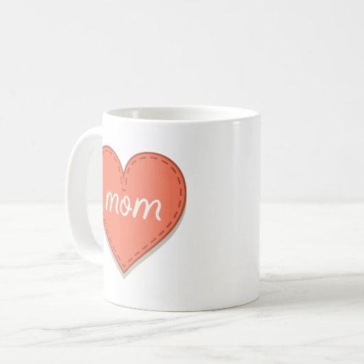 Mama des Herzens / Muttertag Kaffeetasse (Vorderseite Links)