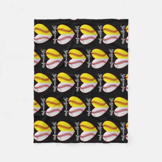 Mama des Herzschlages Fleecedecke (Vorderseite)