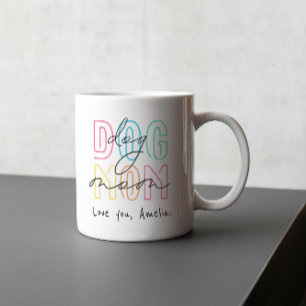 Mama des Hundes - farbenfrohe Heimtiere für Mütter Kaffeetasse