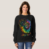 Mama des Hundes Spiral Dog Paws Prints Gefärbte Kr Sweatshirt (Vorne ganz)