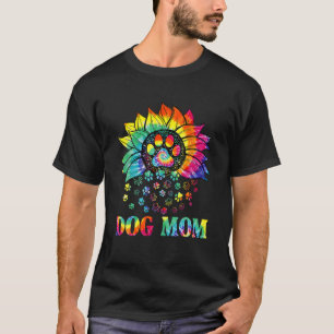 Mama des Hundes Spiral Dog Paws Prints Gefärbte Kr T-Shirt