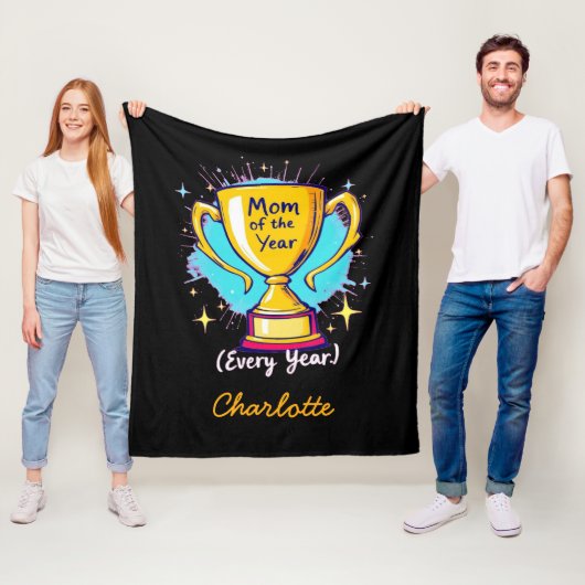 Mama des Jahres | Personalisierter Muttertag Fleecedecke (Beispiel)