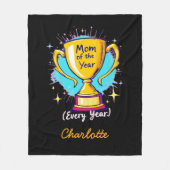Mama des Jahres | Personalisierter Muttertag Fleecedecke (Vorderseite)