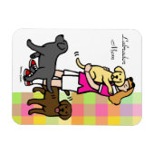Mama des Labradors im rosa Shirt 1 Magnet (Horizontal)