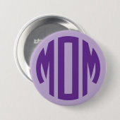 Mama des Lila Circulus monogram, blass und Royal Button (Vorne & Hinten)
