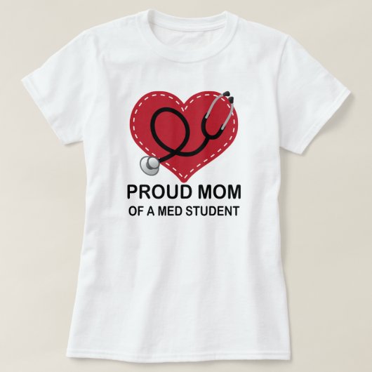 Mama des medizinischer Studenten-Herz-Geschenks T-Shirt (Design vorne)