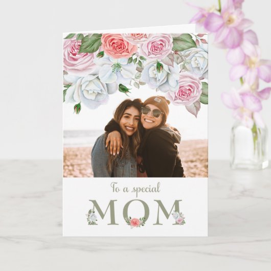 Mama des Muttertages Benutzerdefiniertes Foto Wass Karte (Orchidee)