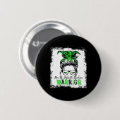 Mama des nephrotischen Syndroms Warrior Green Ribb Button (Vorne & Hinten)