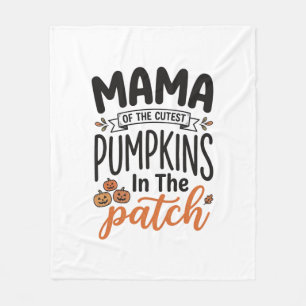 Mama des niedlichsten Kürbisse Herbst-Shirt-Design Fleecedecke