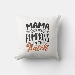 Mama des niedlichsten Kürbisse Herbst-Shirt-Design Kissen