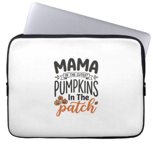 Mama des niedlichsten Kürbisse Herbst-Shirt-Design Laptopschutzhülle