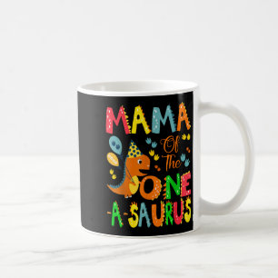 Mama des One-a-saurus 1. Geburtstags Boy Dinosauri Kaffeetasse