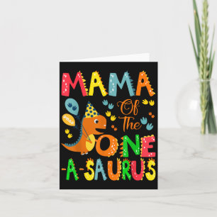 Mama des One-a-saurus 1. Geburtstags Boy Dinosauri Karte