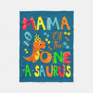 Mama des One-a-saurus zum 1. Geburtstag Junge Dino Fleecedecke