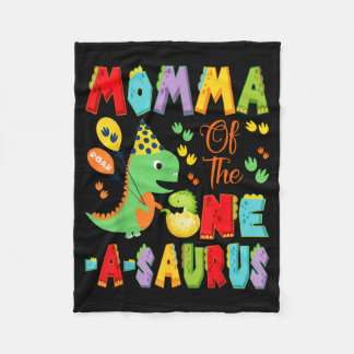 Mama des One-A-Saurus zum 1. Geburtstag Junge Fleecedecke