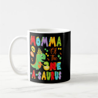 Mama des One-A-Saurus zum 1. Geburtstag Junge Kaffeetasse
