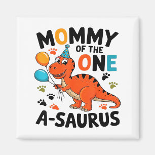 Mama des One-a-saurus zum 2. Geburtstag Dinosaurie Magnet