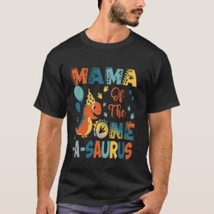 Mama des One-A-Saurus zum 2. Geburtstag Dinosaurie T-Shirt