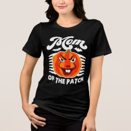 Mama des Patches - Funny Spooky Pumpkin Halloween Tri-Blend Shirt