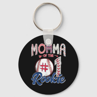 Mama des Rookie-Jungen zum 1. Geburtstag Baseball Schlüsselanhänger
