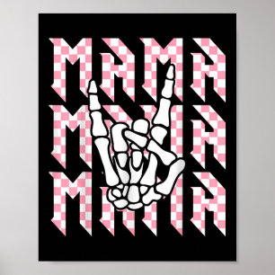 Mama des schlechten Zwei der Knochen karierten Mam Poster