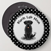 Mama des Schwarzen Labors (Labrador Retriever Mama Button (Vorne & Hinten)