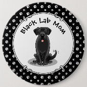 Mama des Schwarzen Labors (Labrador Retriever Mama Button (Vorderseite)