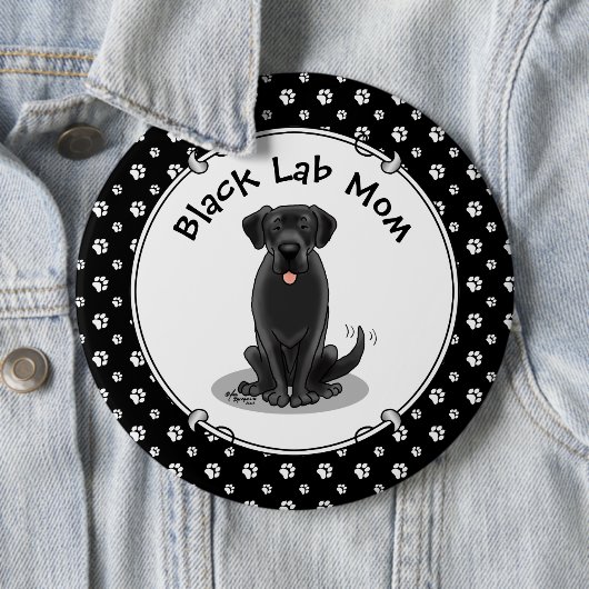 Mama des Schwarzen Labors (Labrador Retriever Mama Button (Beispiel)