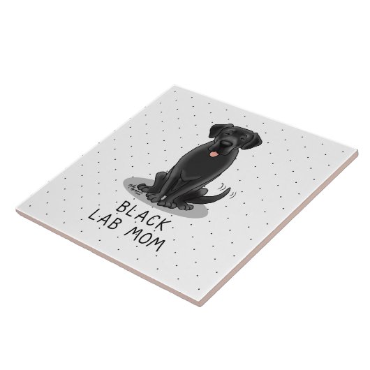 Mama des Schwarzen Labors (Labrador Retriever Mama Fliese (Seite)