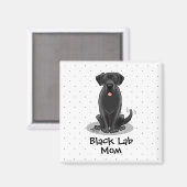 Mama des Schwarzen Labors (Labrador Retriever Mama Magnet (Vorderseite/Rückseite)