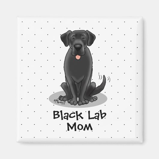 Mama des Schwarzen Labors (Labrador Retriever Mama Magnet (Vorne)