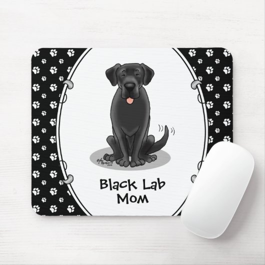 Mama des Schwarzen Labors (Labrador Retriever Mama Mousepad (Mit Mouse)