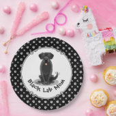 Mama des Schwarzen Labors (Labrador Retriever Mama Pappteller (Party)
