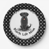 Mama des Schwarzen Labors (Labrador Retriever Mama Pappteller (Vorderseite)