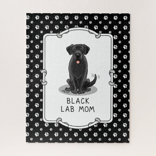 Mama des Schwarzen Labors (Labrador Retriever Mama Puzzle (Vertikal)