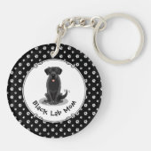 Mama des Schwarzen Labors (Labrador Retriever Mama Schlüsselanhänger (Rückseite)