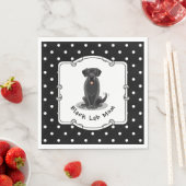 Mama des Schwarzen Labors (Labrador Retriever Mama Serviette (Beispiel)