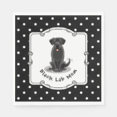 Mama des Schwarzen Labors (Labrador Retriever Mama Serviette (Vorderseite)