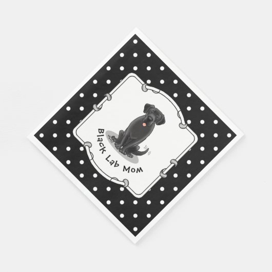 Mama des Schwarzen Labors (Labrador Retriever Mama Serviette (Ecke)