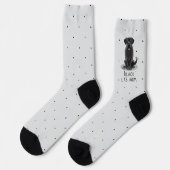 Mama des Schwarzen Labors (Labrador Retriever Mama Socken (Linkes Detail)