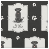 Mama des Schwarzen Labors (Labrador Retriever Mama Stoff (Nahaufnahme)