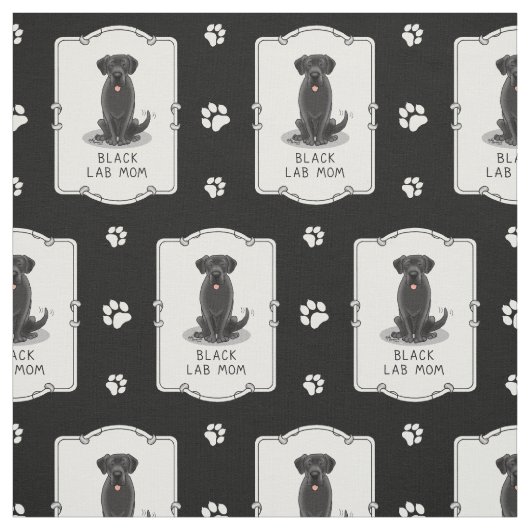 Mama des Schwarzen Labors (Labrador Retriever Mama Stoff (Muster)